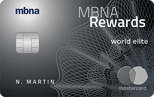 MBNA Rewards World Elite Mastercard card art